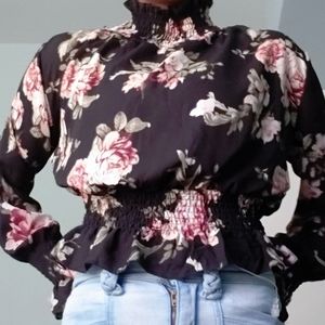 J for Justify: Mock Neck Blouse